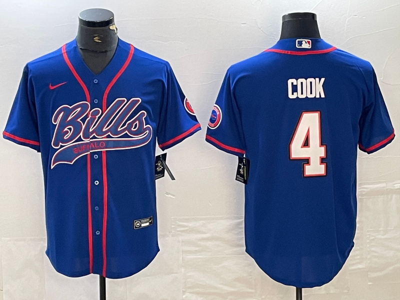 Men's Buffalo Bills James Cook #4 Royal Jersey Joint Edition Men's Buffalo Bills James Cook #4 Royal Jersey Joint Edition